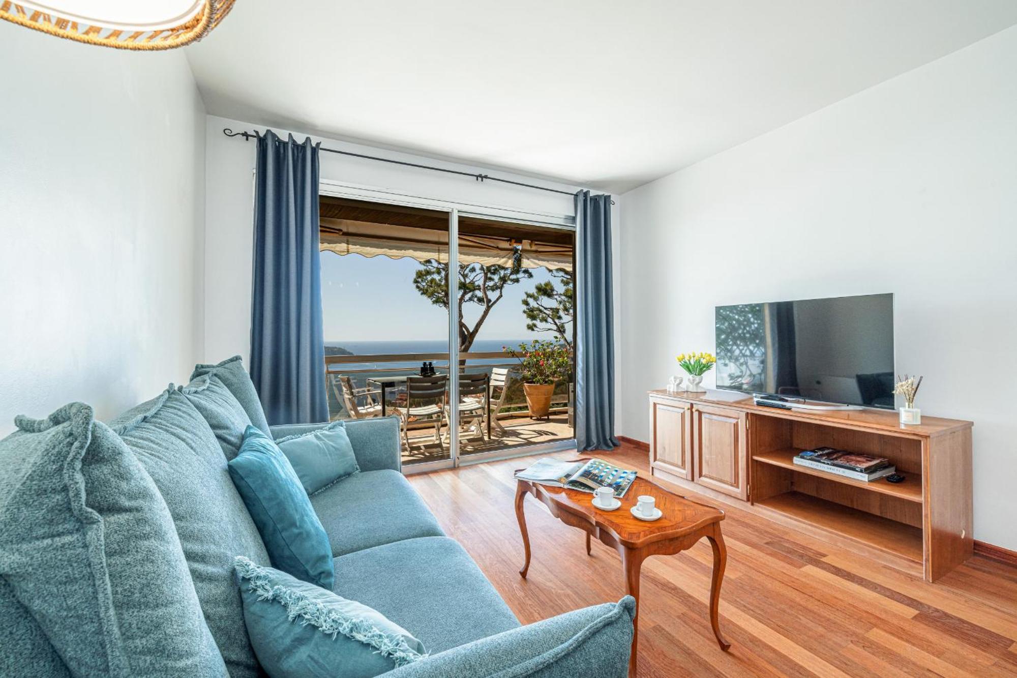Extraordinary Sea View - 1 Bdr With Ac Apartment Villefranche-sur-Mer Bagian luar foto